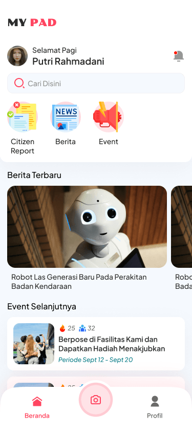 PAD-Connect App Display
